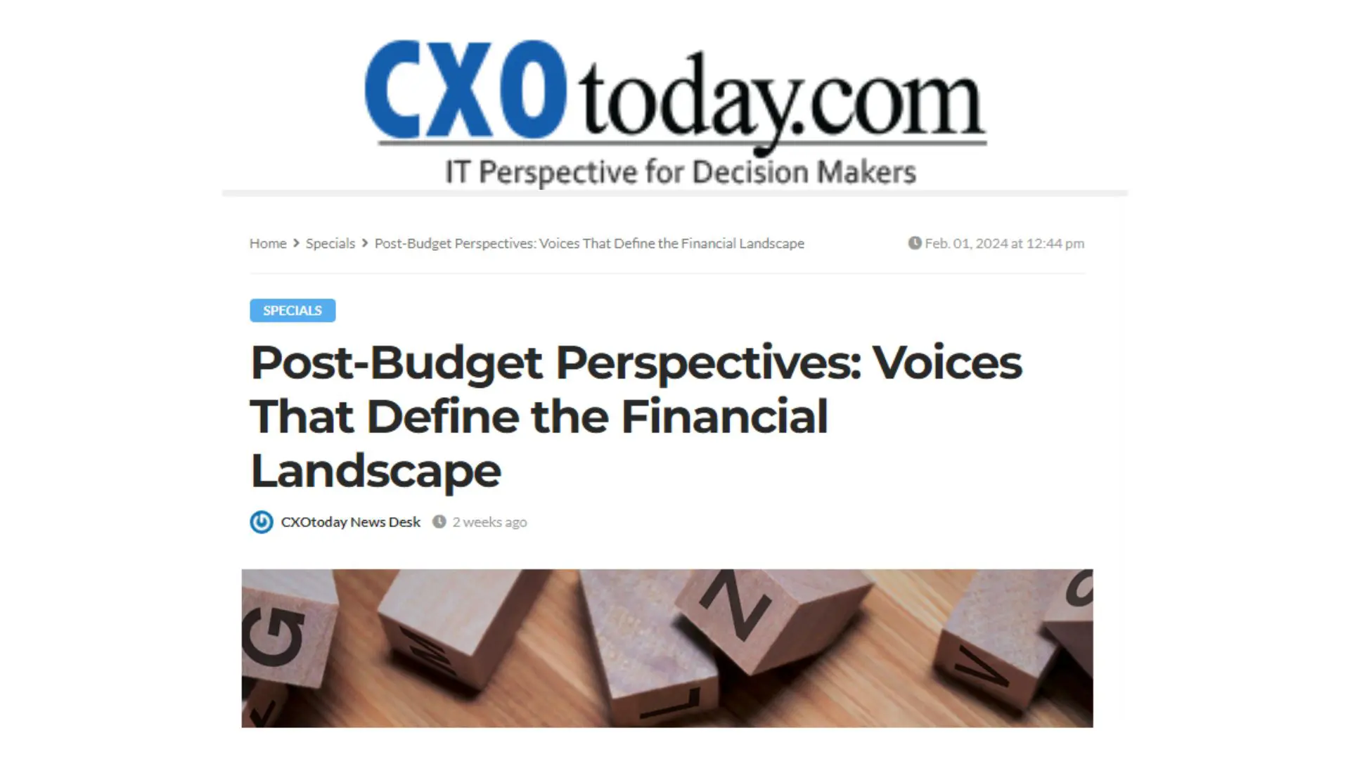 CXO Today (Budget 2024)