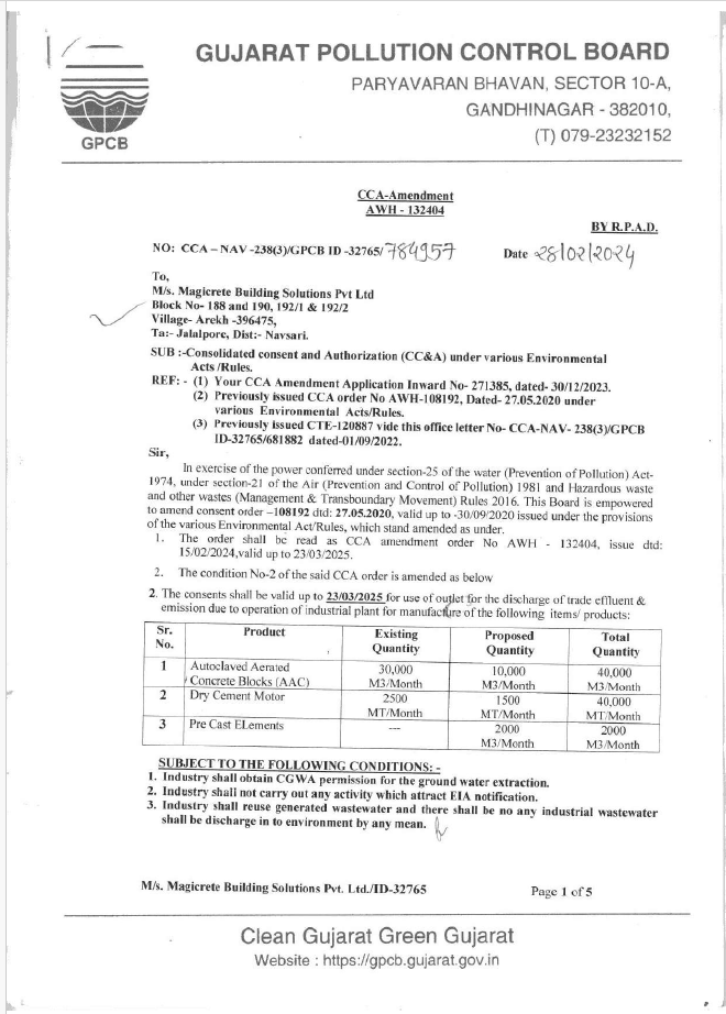 AAC Wall Panel GPCB report AAC Wall Panel GPCB report