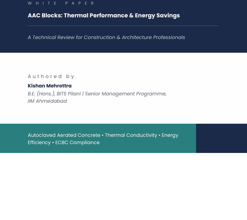AAC Blocks: Thermal Conductivity