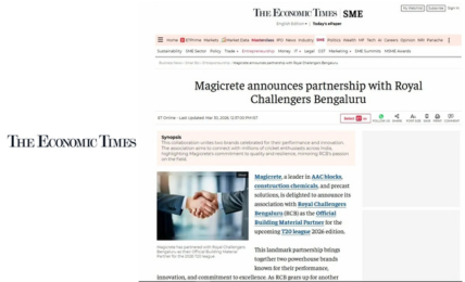 Magicrete announces partnership with Royal Challengers Bengaluru