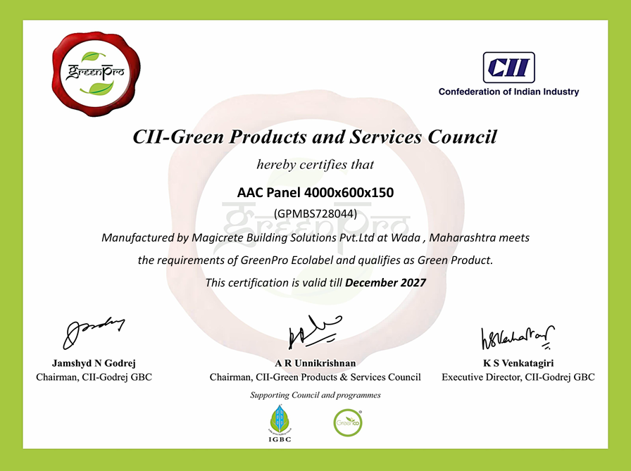 Green PRO - AAC Wall Panel (Wada)
