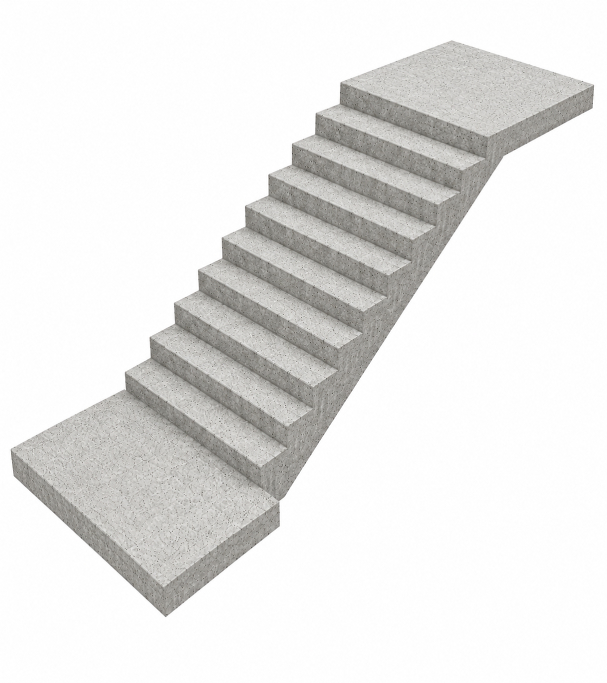 Stair flight to Landing Slab